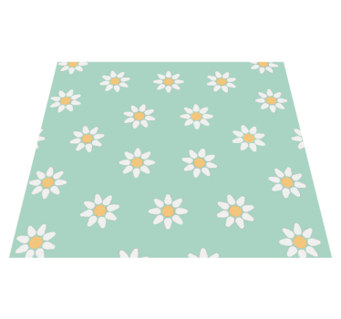 Covor vinil dormitor cu model flori pentru copii - TenStickers
