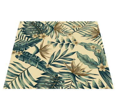 Covor vinil dormitor frunze tropicale - TenStickers