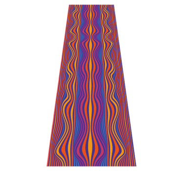 Covor vinil dormitor linii psihadelice groovy - TenStickers