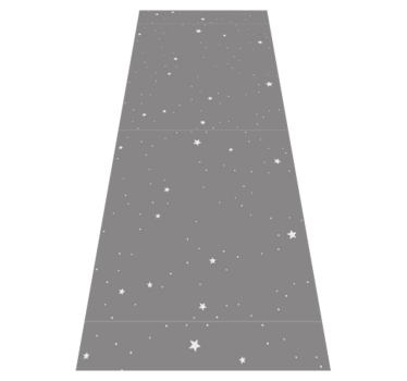 Covor vinil dormitor stele albe pe fundal gri - TenStickers