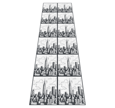 Covor vinil dormitor colaj schițe nyc - TenStickers