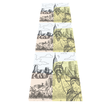 Covor vinil dormitor colaj vintage new york - TenStickers