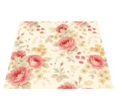 Covor vinil dormitor design floral romantic - TenStickers