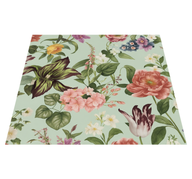 Covor vinil dormitor flori colorate de primăvară - TenStickers