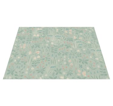 Covor vinil dormitor floral scandi - TenStickers