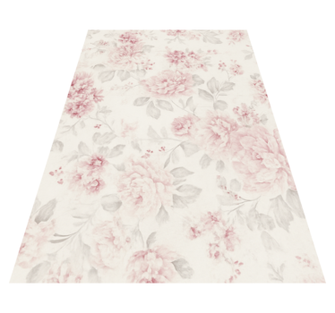 Covor vinil dormitor design floral vintage roz - TenStickers