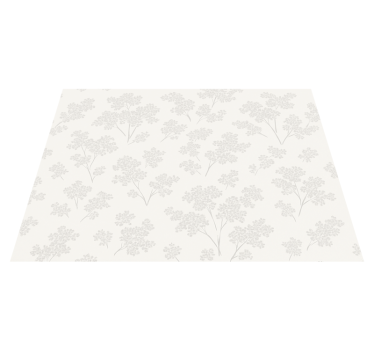 Covor vinil dormitor flori albe simple - TenStickers