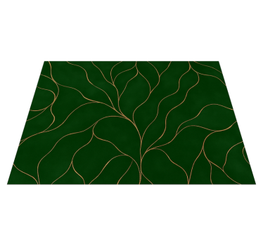 Covor vinil dormitor textură marmură verde și aurie - TenStickers