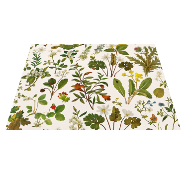 Covor vinil dormitor design botanic cu fundal alb - TenStickers