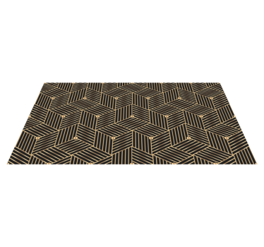 Covor de vinil geometric cu model decorativ auriu - TenStickers