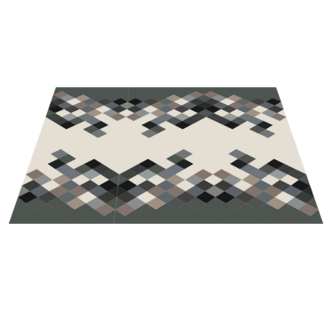 Covor de vinil geometric nuanțe de culori blocuri - TenStickers