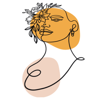 Covor vinil dormitor portret minimalist de femeie - TenStickers