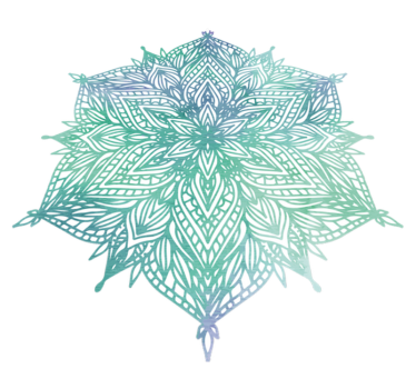Covor vinil dormitor mandala turcoaz - TenStickers
