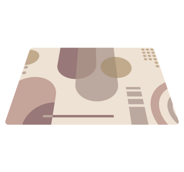 Covor vinil dormitor artă modernă geometrică maro - TenStickers