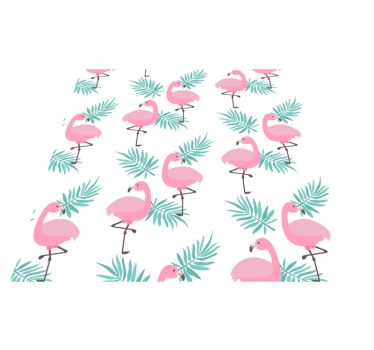 Covor vinil dormitor flamenco tropical pattern - TenStickers