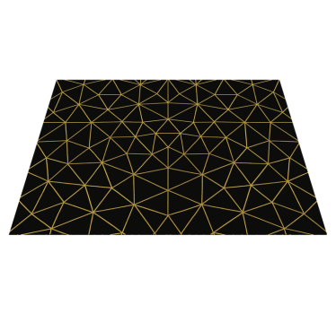 Covor de vinil geometric plasă geometrică aurie de noapte - TenStickers