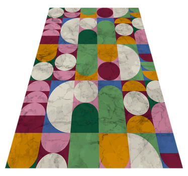Covor de vinil pentru baie forme geometrice texturate - TenStickers
