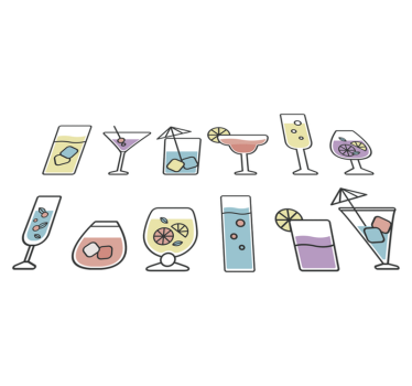 Covor de vinil pentru bucătărie autocolant cocktailuri - TenStickers