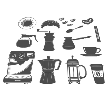 Covor de vinil pentru bucătărie set de cafea - TenStickers