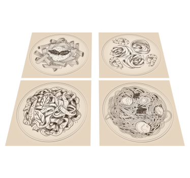 Covor de vinil pentru bucătărie farfurii ornamentale - TenStickers