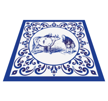 Covor de vinil pentru bucătărie bărbați și vaci - TenStickers