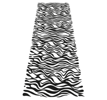 Covor de vinil pentru bucătărie fundal zebra frigider - TenStickers