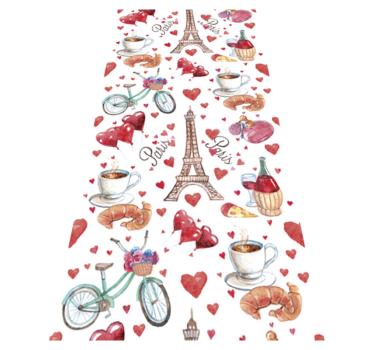 Covor de vinil pentru bucătărie iubire paris - TenStickers