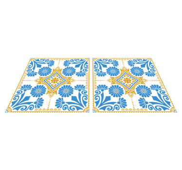 Covor de vinil pentru bucătărie design gresie marocană - TenStickers