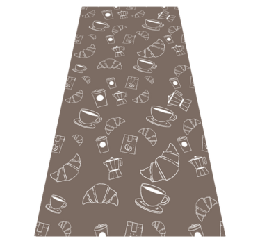 Covor de vinil pentru bucătărie croissant café patron - TenStickers