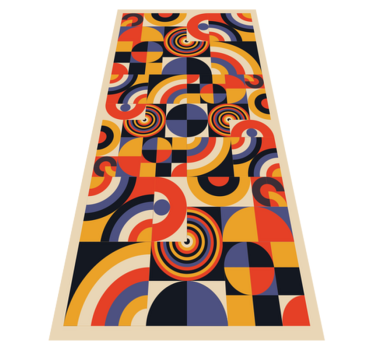 Covor de vinil pentru bucătărie cercuri bauhaus colorate - TenStickers