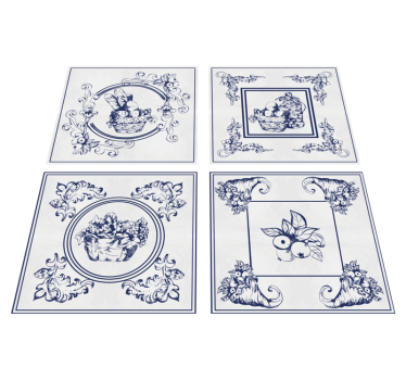 Covor de vinil pentru bucătărie ceramică belgiană - TenStickers