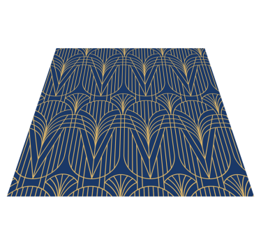 Covor de vinil pentru bucătărie cu model art deco aurit - TenStickers