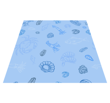 Covor de vinil pentru bucătărie cu model de fructe de mare - TenStickers