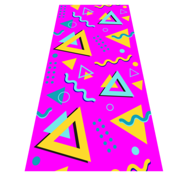 Covor vinil dormitor memphis retro 80 forme geometrice - TenStickers