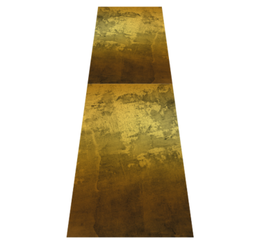Covor vinil dormitor model retro auriu geometric - TenStickers