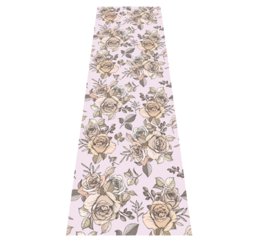 Covor vinil dormitor fundal trandafiri shabby chic - TenStickers