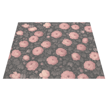 Covor vinil dormitor design floral roz vechi - TenStickers