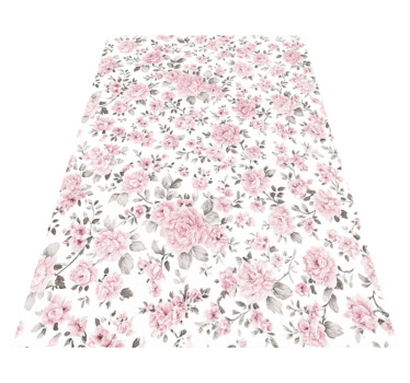 Covor vinil dormitor design retro flori mari - TenStickers