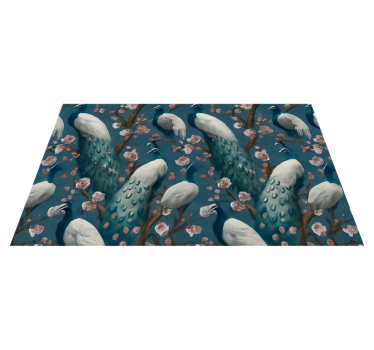 Covor vinil dormitor păuni eleganți și frumoși - TenStickers