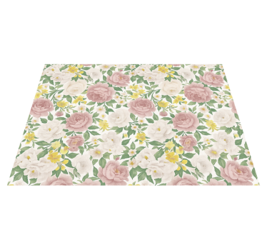 Covor vinil dormitor motif botanic misterios fumuriu - TenStickers