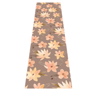 Covor vinil dormitor flori pastel aquarella - TenStickers