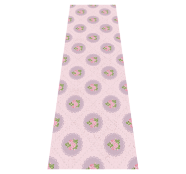 Covor vinil dormitor model pătrat roz shabby chic - TenStickers