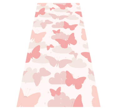Covor vinil dormitor model fluturi pastelate - TenStickers