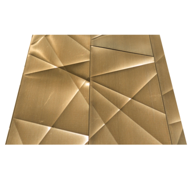 Covor vinil dormitor textură poligon aurie 3d - TenStickers