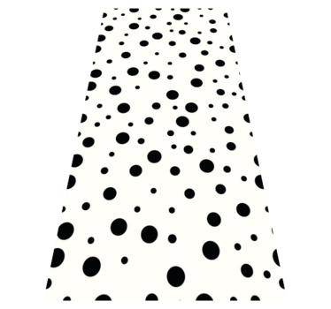 Covor vinil dormitor model buline alb-negru - TenStickers