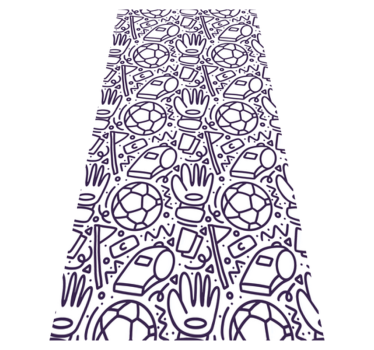 Covor vinil dormitor design doodle sportiv - TenStickers