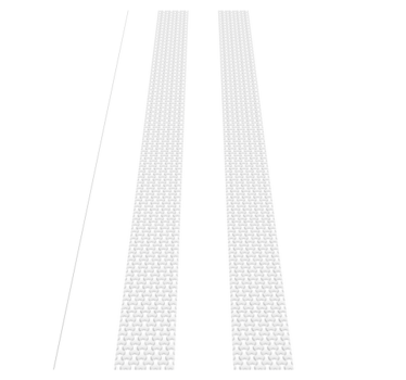 Covor vinil dormitor dungi verticale albe 3d - TenStickers