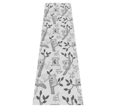 Covor vinil dormitor model gri cu koala - TenStickers