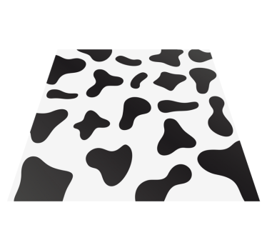 Covor de vinil alb-negru cu animal de vacă - TenStickers