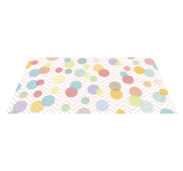 Polka dots nuante pastel covor vinil copii - TenStickers